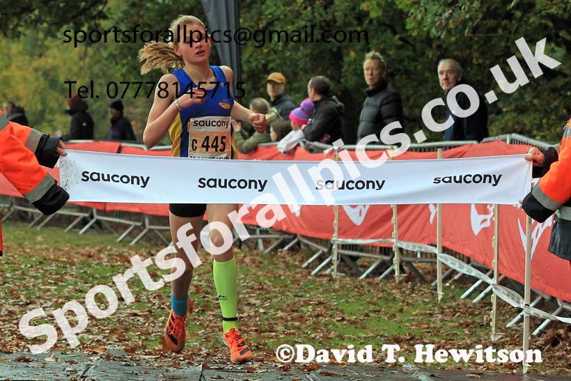 Girls Under-13s, 2022 National Cross Country Relays, Berry Hill Park, Mansfield.  Photo: David T. Hewitson/Sports for All Pics